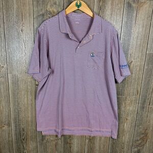 B. Draddy Golf Polo Shirt Striped The Summit at Pebble Beach Golf Links Mens XXL